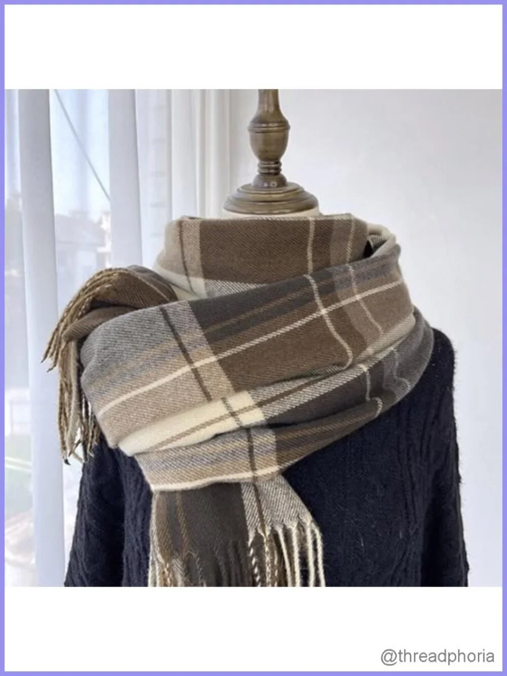 Scottish Tartan Plaid Fringe Scarf Soft Shawl Wrap Women Men